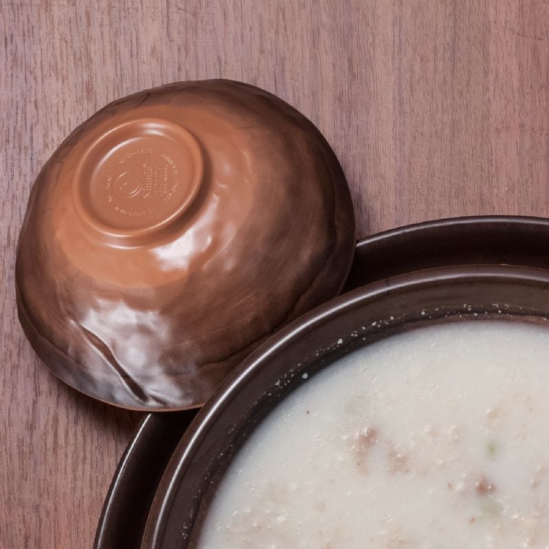 Ceramic round spiral dish
